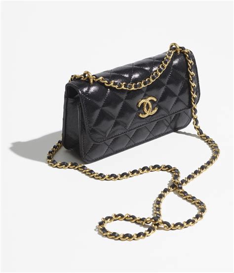 chanel flap phone holder with chain review|chanel card holder zip wallet.